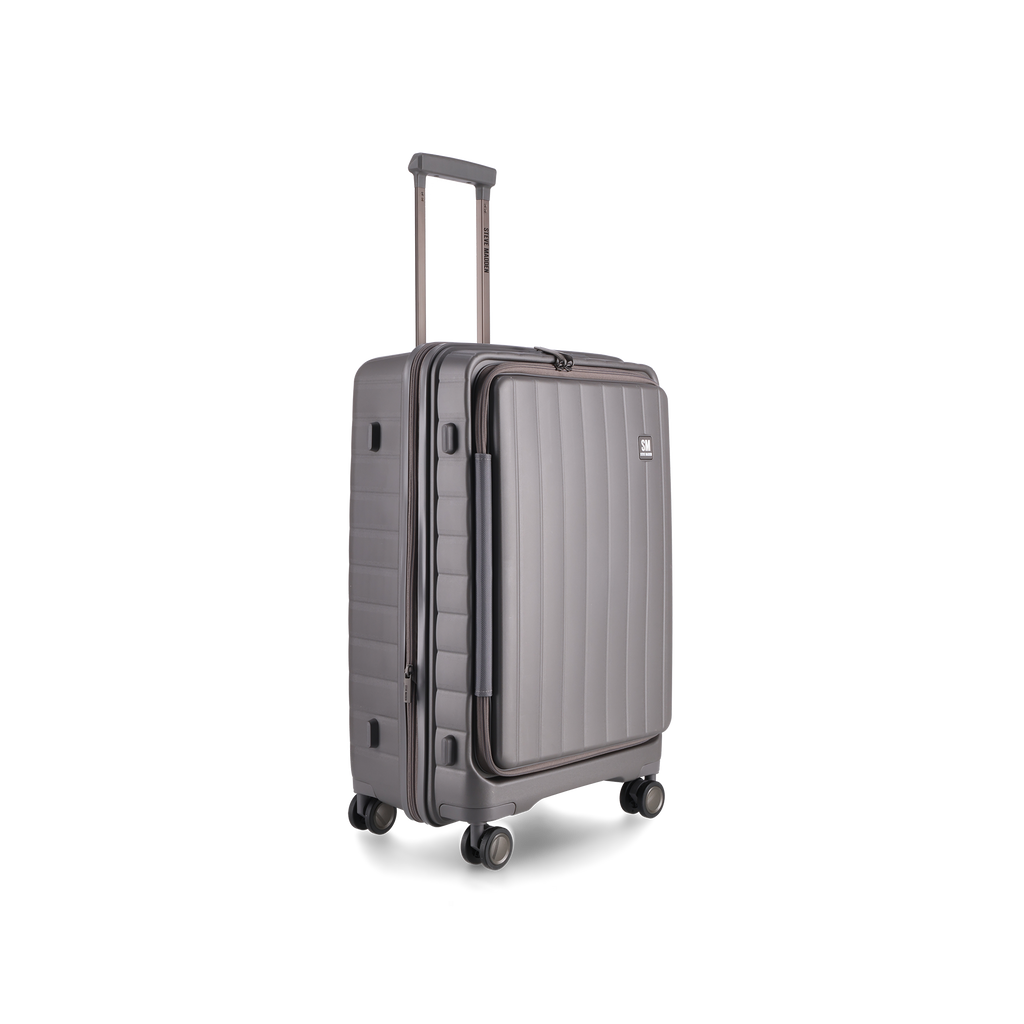 MANHATTAN JET SET GREY LUGGAGE SET OF 3 TRAVEL CASES
