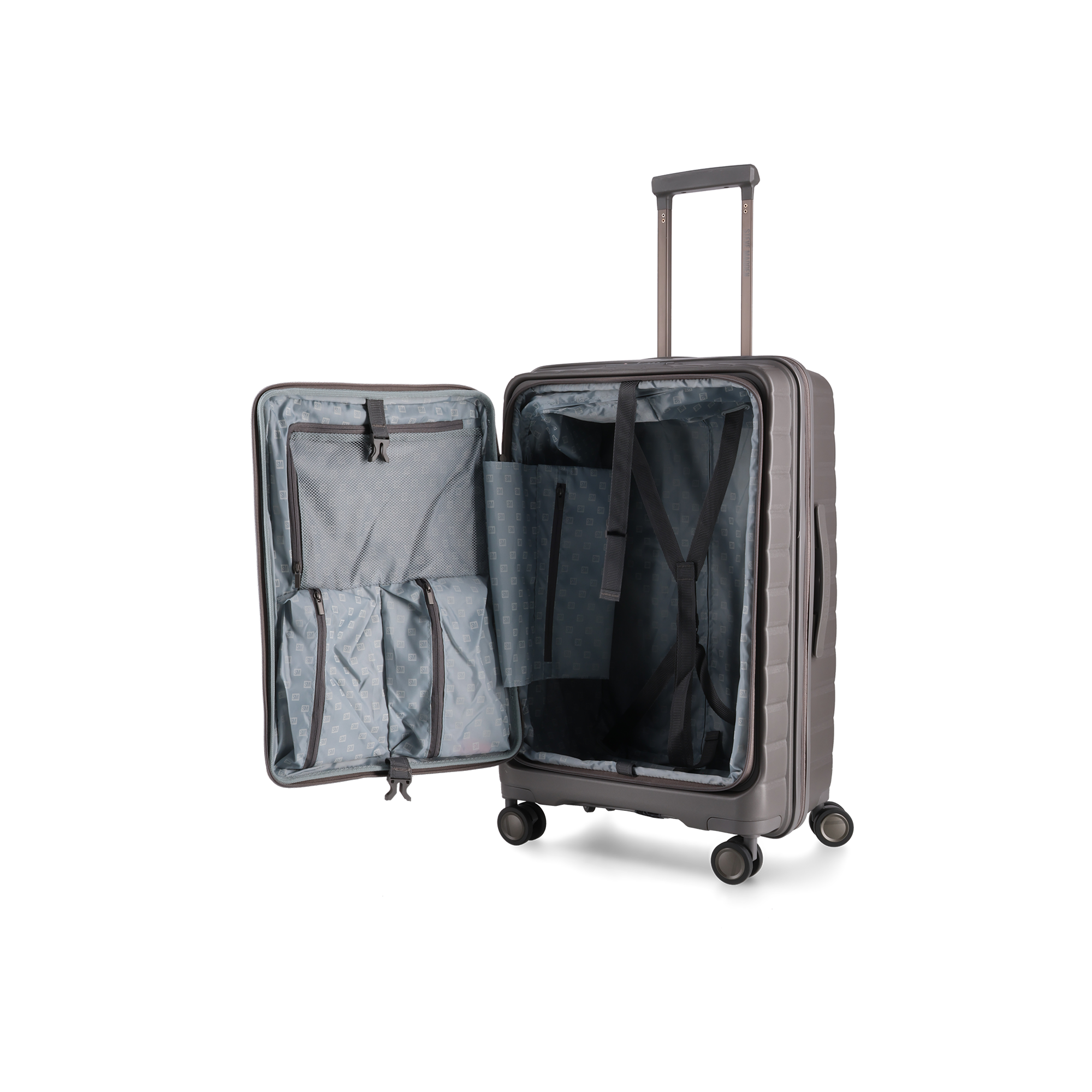 MANHATTAN JET SET GREY LUGGAGE SET OF 3 TRAVEL CASES