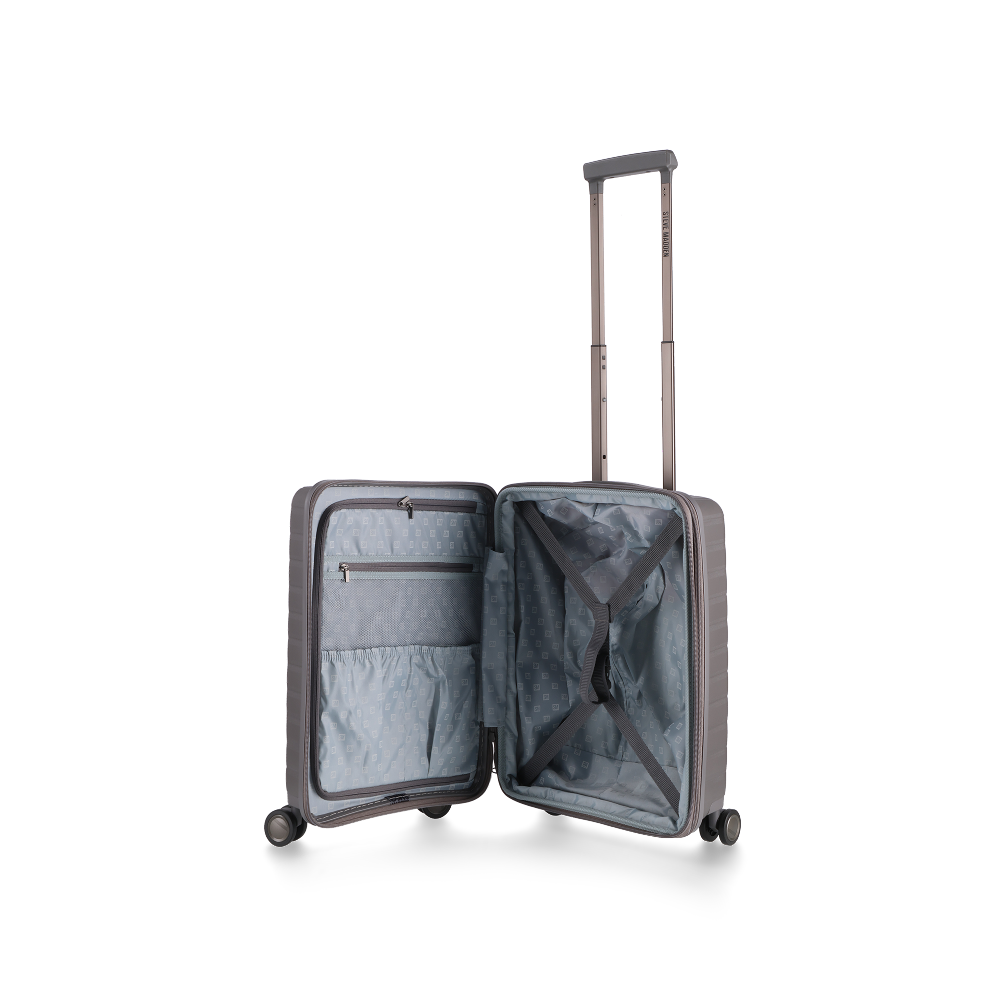 MANHATTAN JET SET GREY LUGGAGE SET OF 3 TRAVEL CASES