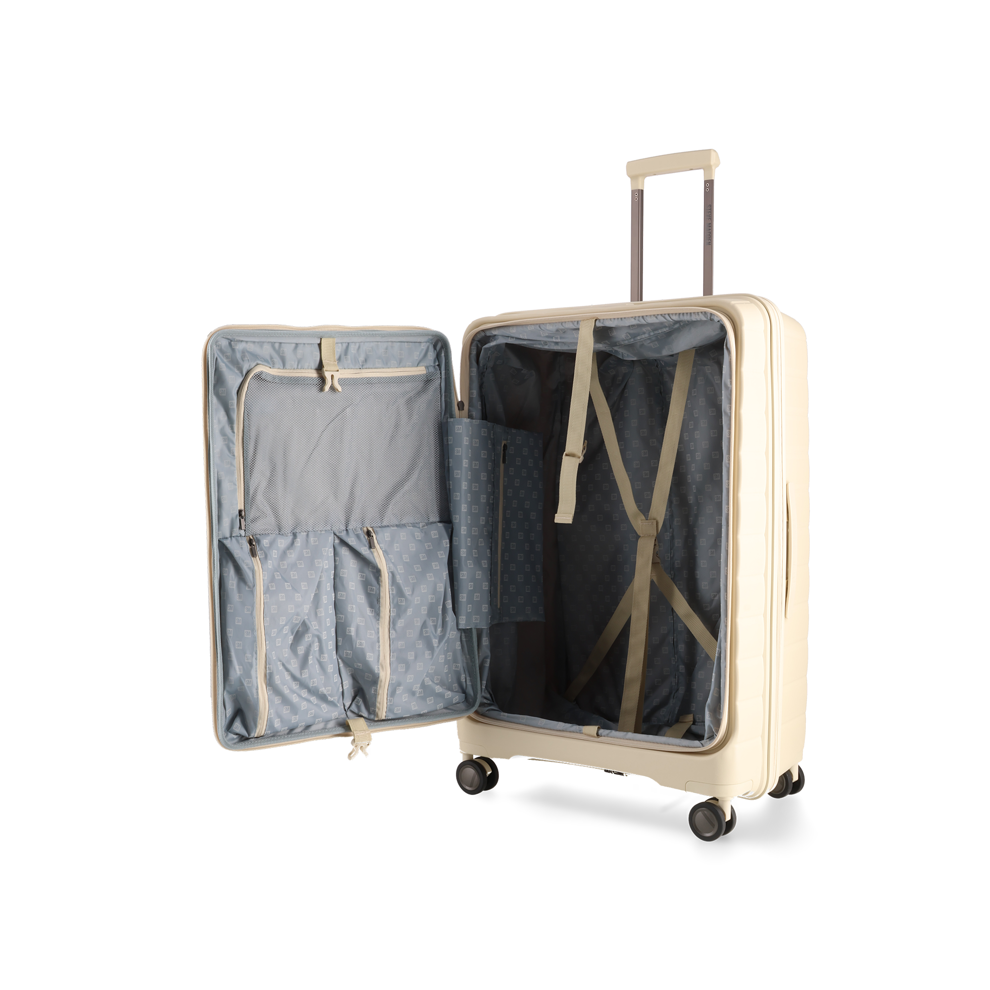 MANHATTAN JET SET CREAM LUGGAGE SET OF 3 TRAVEL CASES