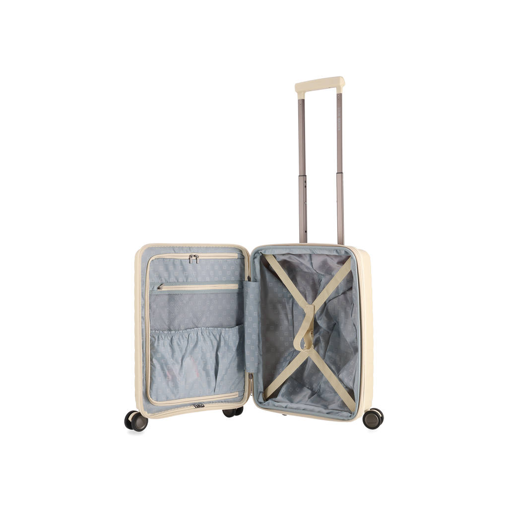 MANHATTAN JET SET CREAM LUGGAGE SET OF 3 TRAVEL CASES