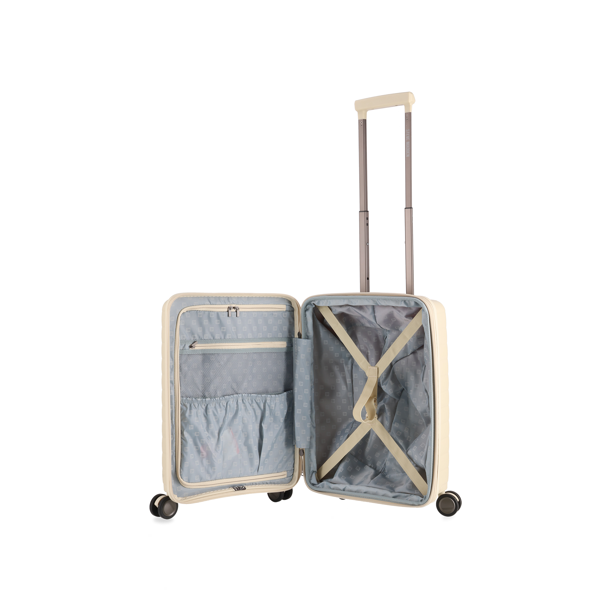 MANHATTAN JET SET CREAM LUGGAGE SET OF 3 TRAVEL CASES