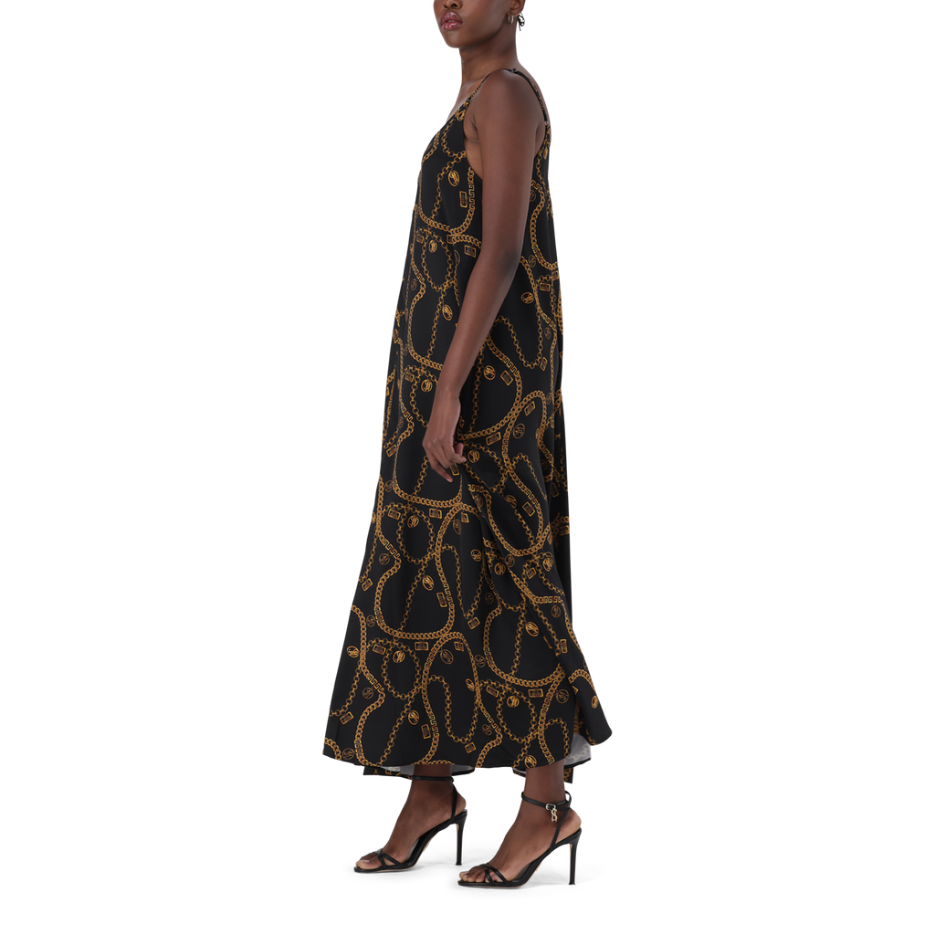 ZAHARA BLACK CAMISOLE DRESS
