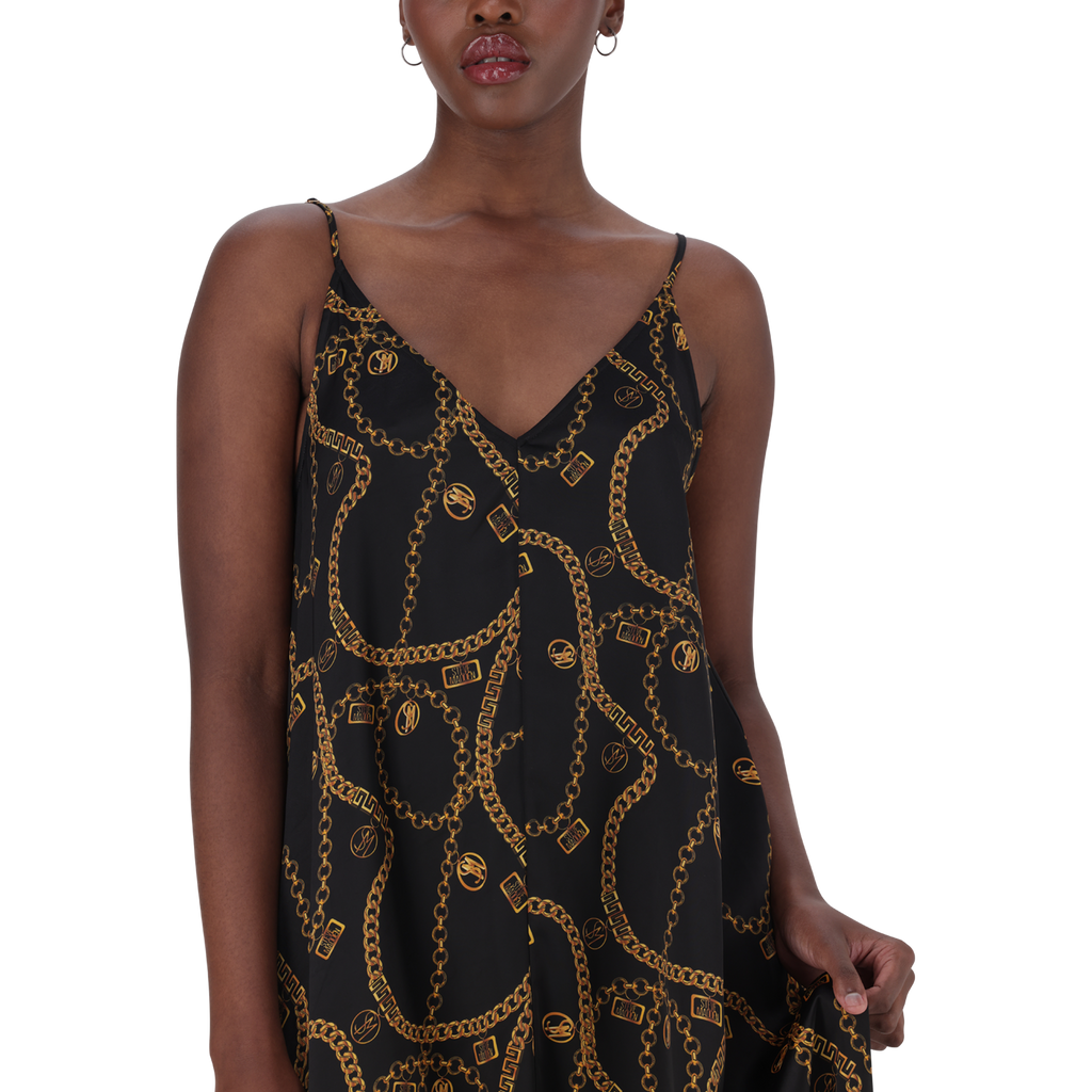 ZAHARA BLACK CAMISOLE DRESS