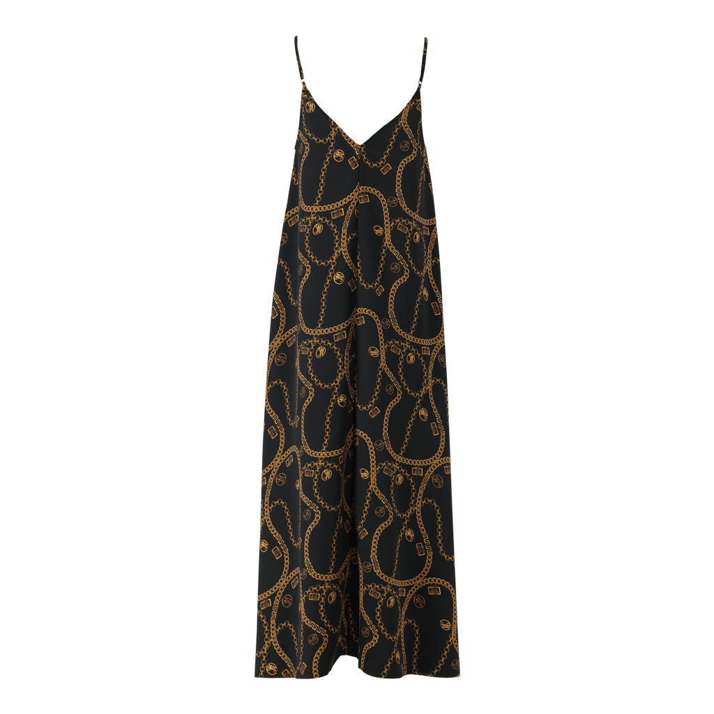 ZAHARA BLACK CAMISOLE DRESS