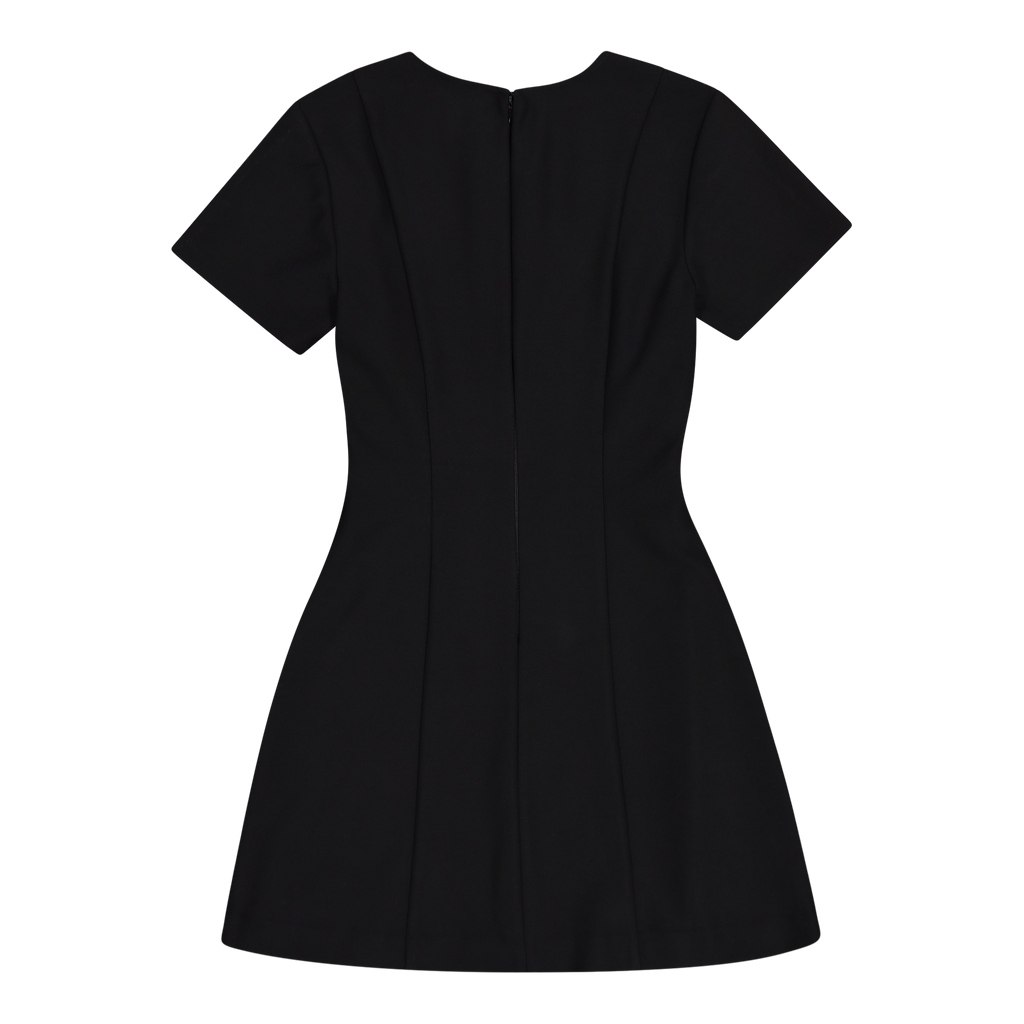 MAYA BLACK SHORT DRESS WITH BUCKLES