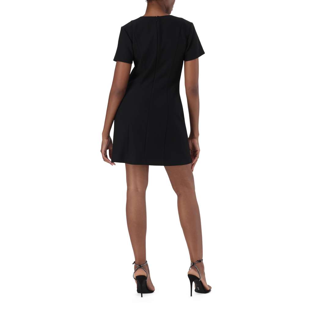 MAYA BLACK SHORT DRESS WITH BUCKLES