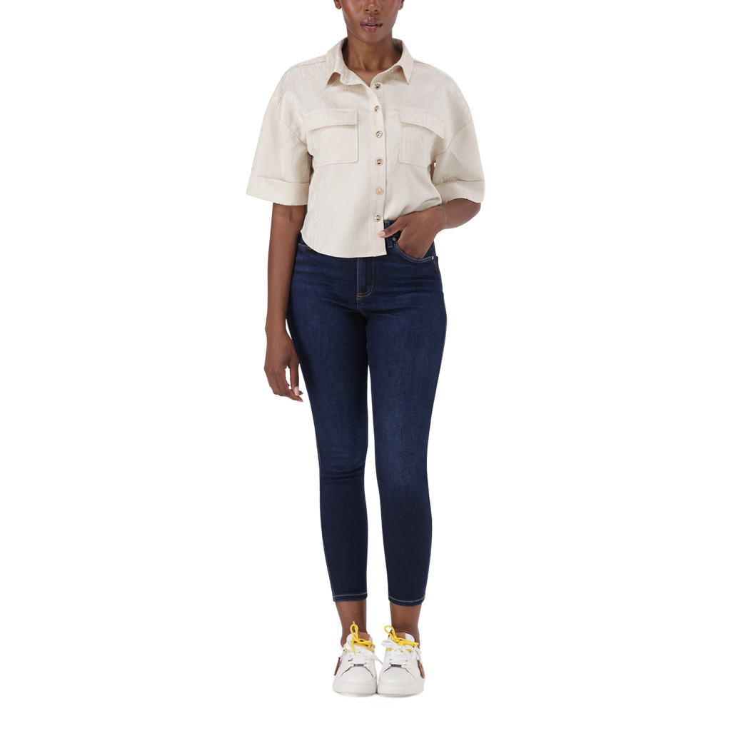 ZOE DARK BLUE CONTOUR CURVY DARK WASH SKINNY