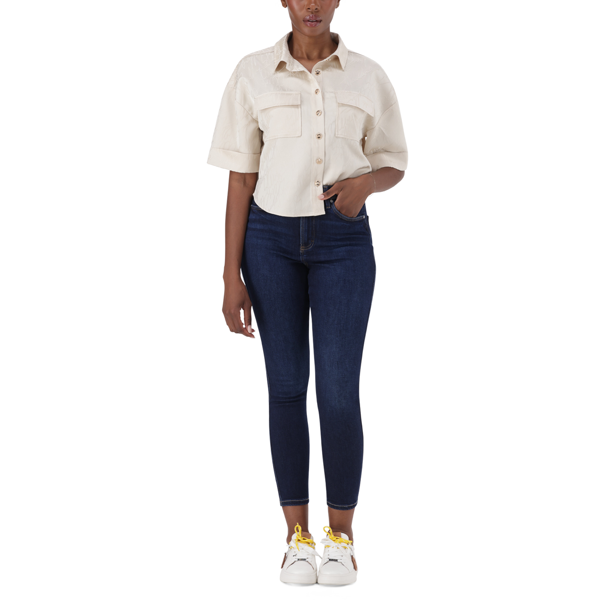 ZOE DARK BLUE CONTOUR CURVY DARK WASH SKINNY