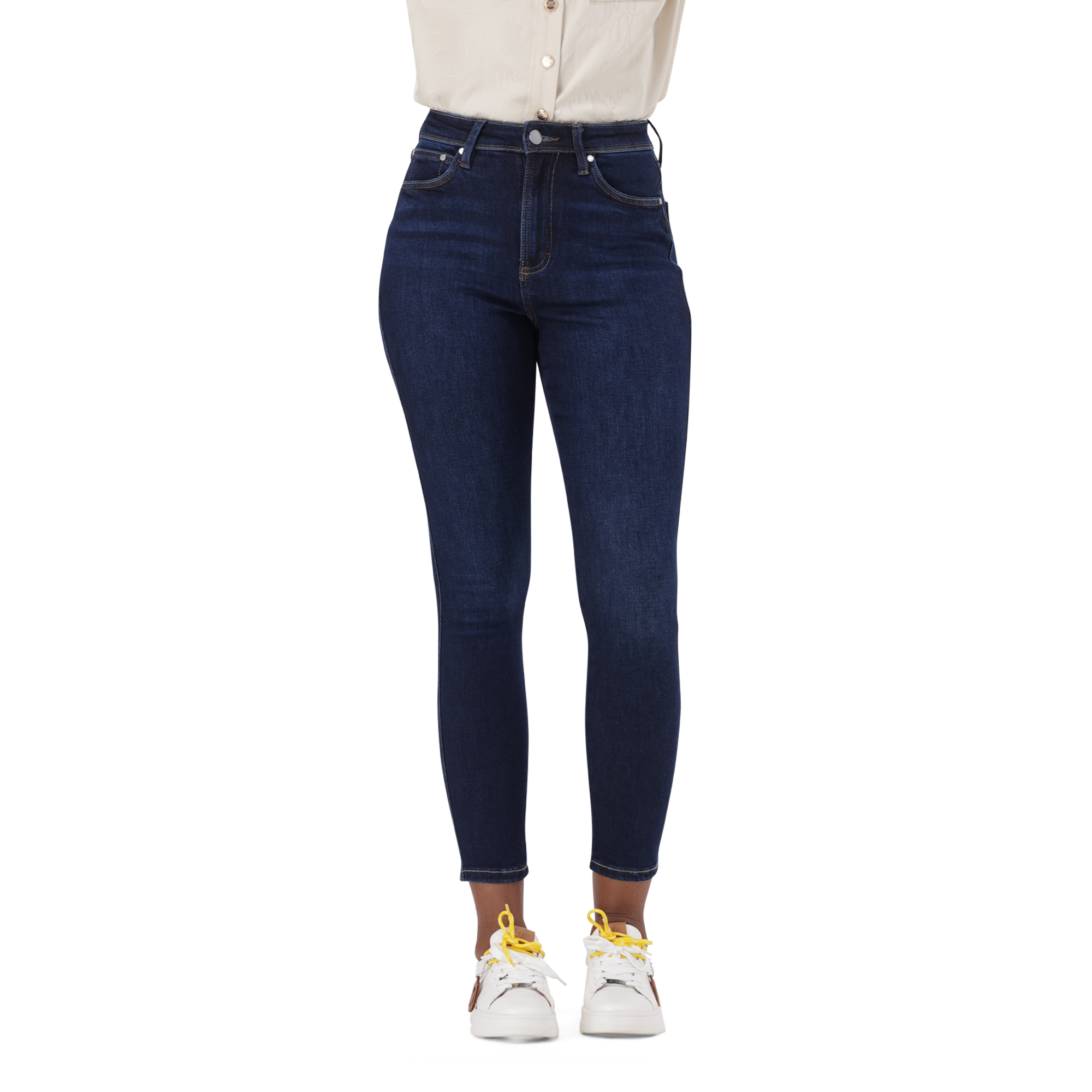 ZOE DARK BLUE CONTOUR CURVY DARK WASH SKINNY
