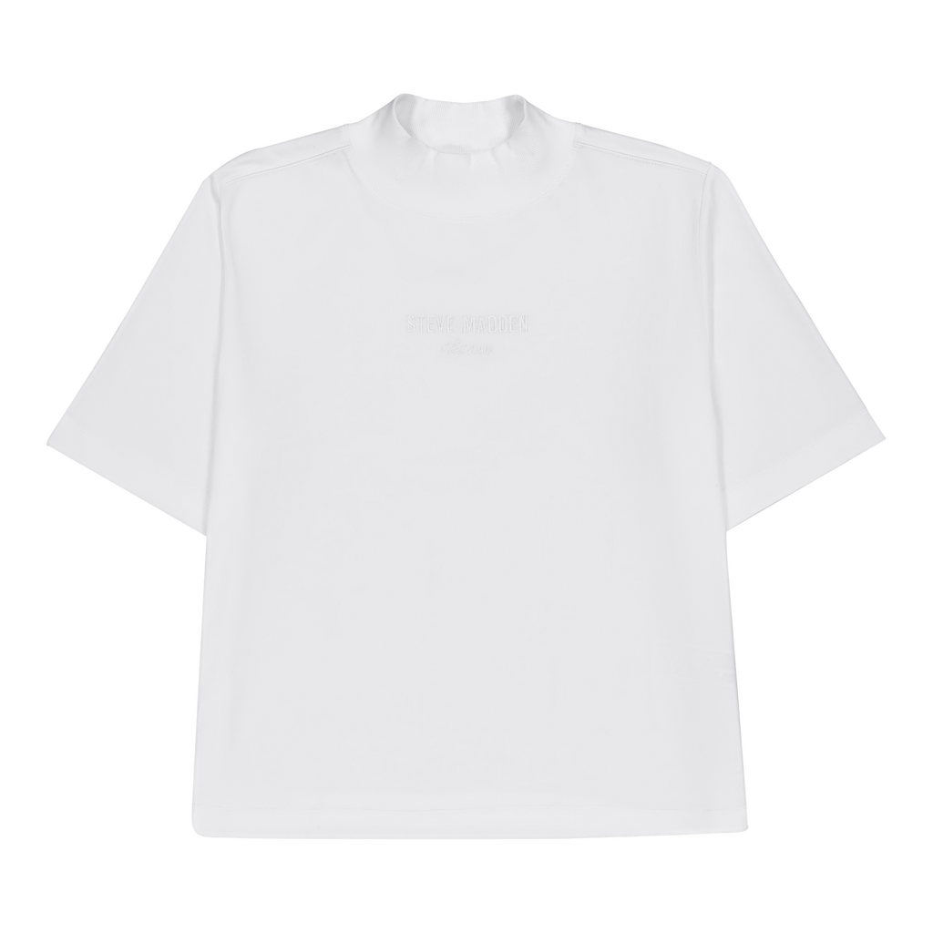 KELLY WHITE HIGH NECK T-SHIRT