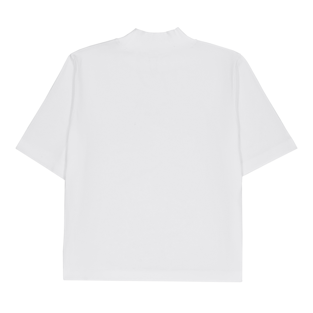 KELLY WHITE HIGH NECK T-SHIRT