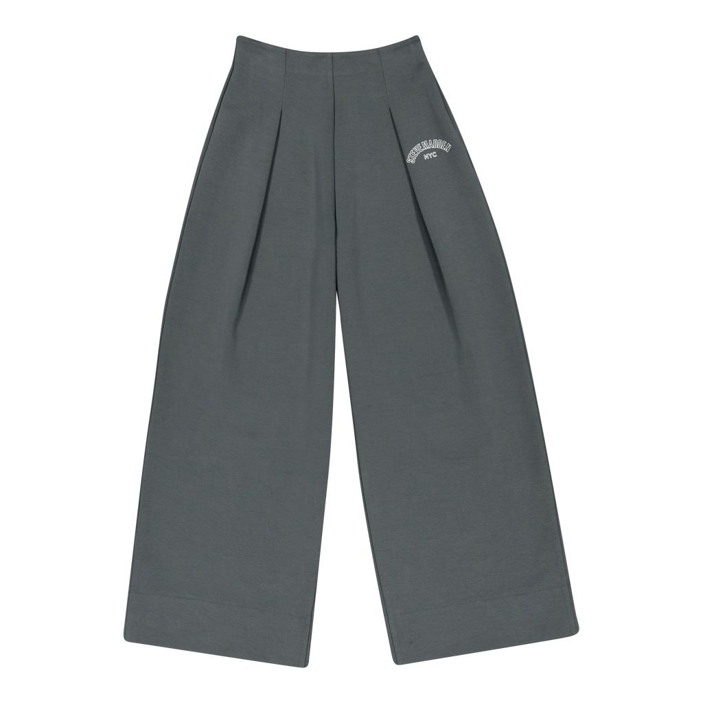 JEMIMA DARK SAGE WIDELEG SCUBA TROUSER