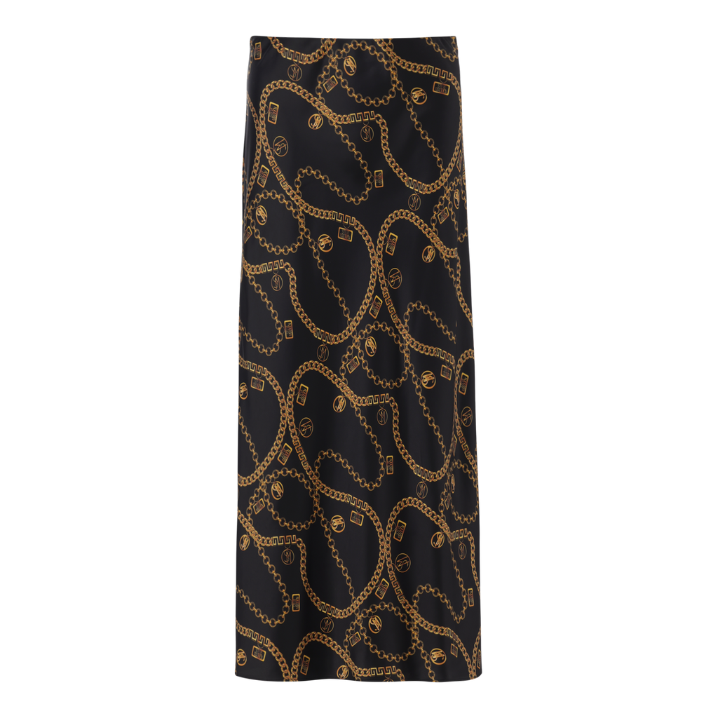ASHA BLACK BIAS MIDAXI SKIRT