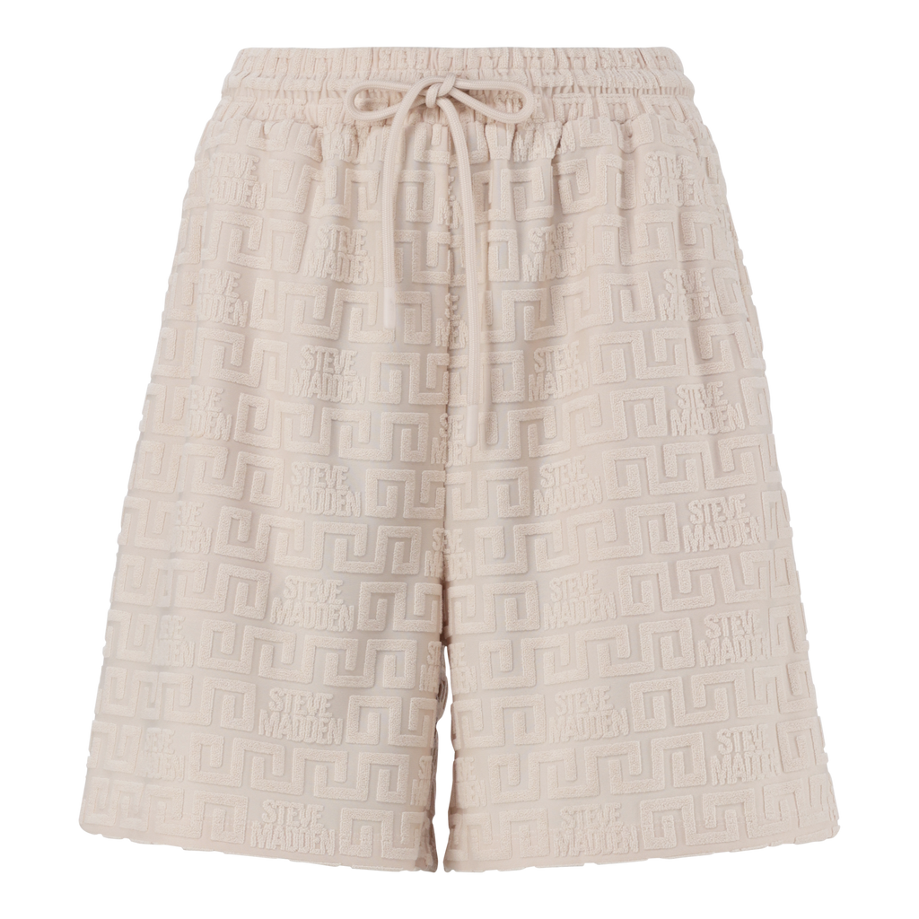 BELLA STONE EMBOSSED LOGO JOGGER SHORTS