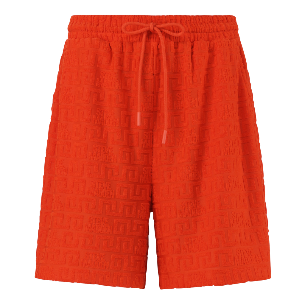 BELLA TANGERINE EMBOSSED LOGO JOGGER SHORTS