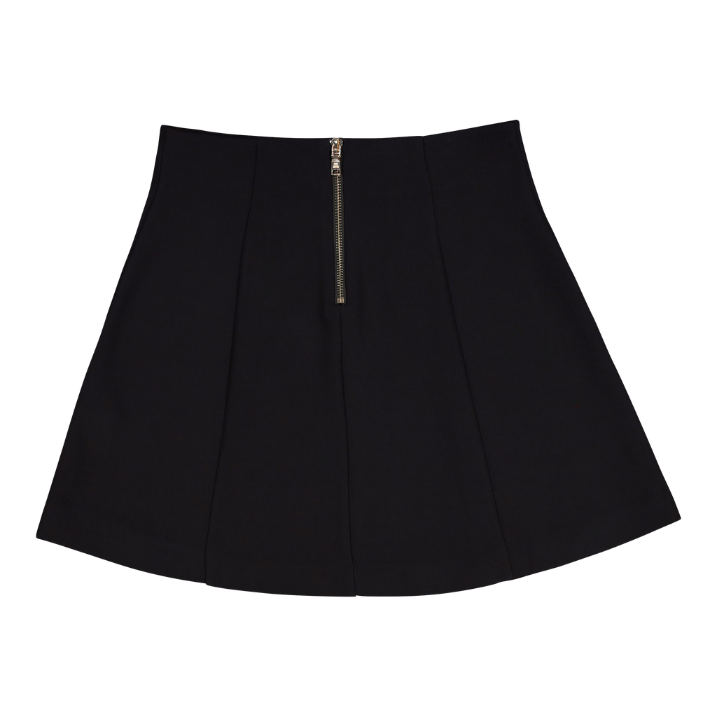 LISA BLACK SHORT SKIRT WITH BUTTONS