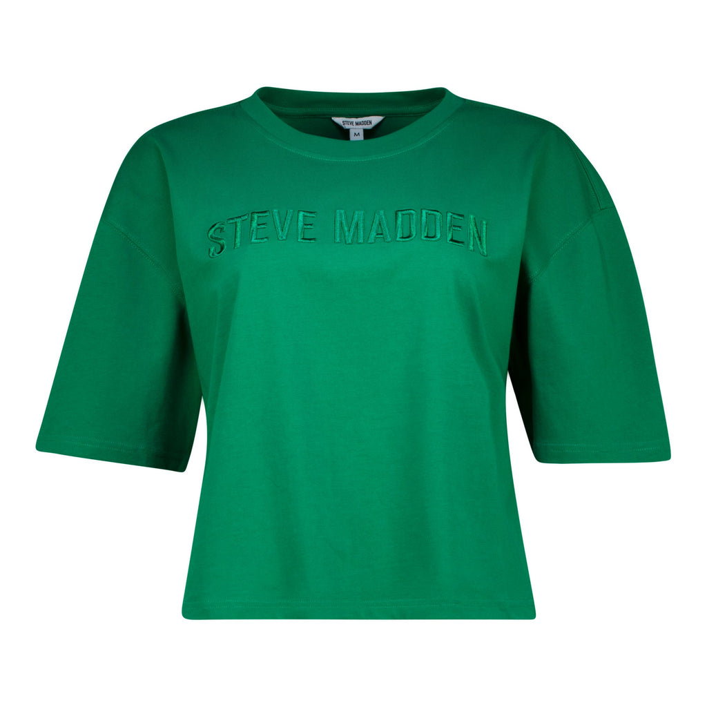 ALESSA EMERALD CROPPED BOXY T-SHIRT