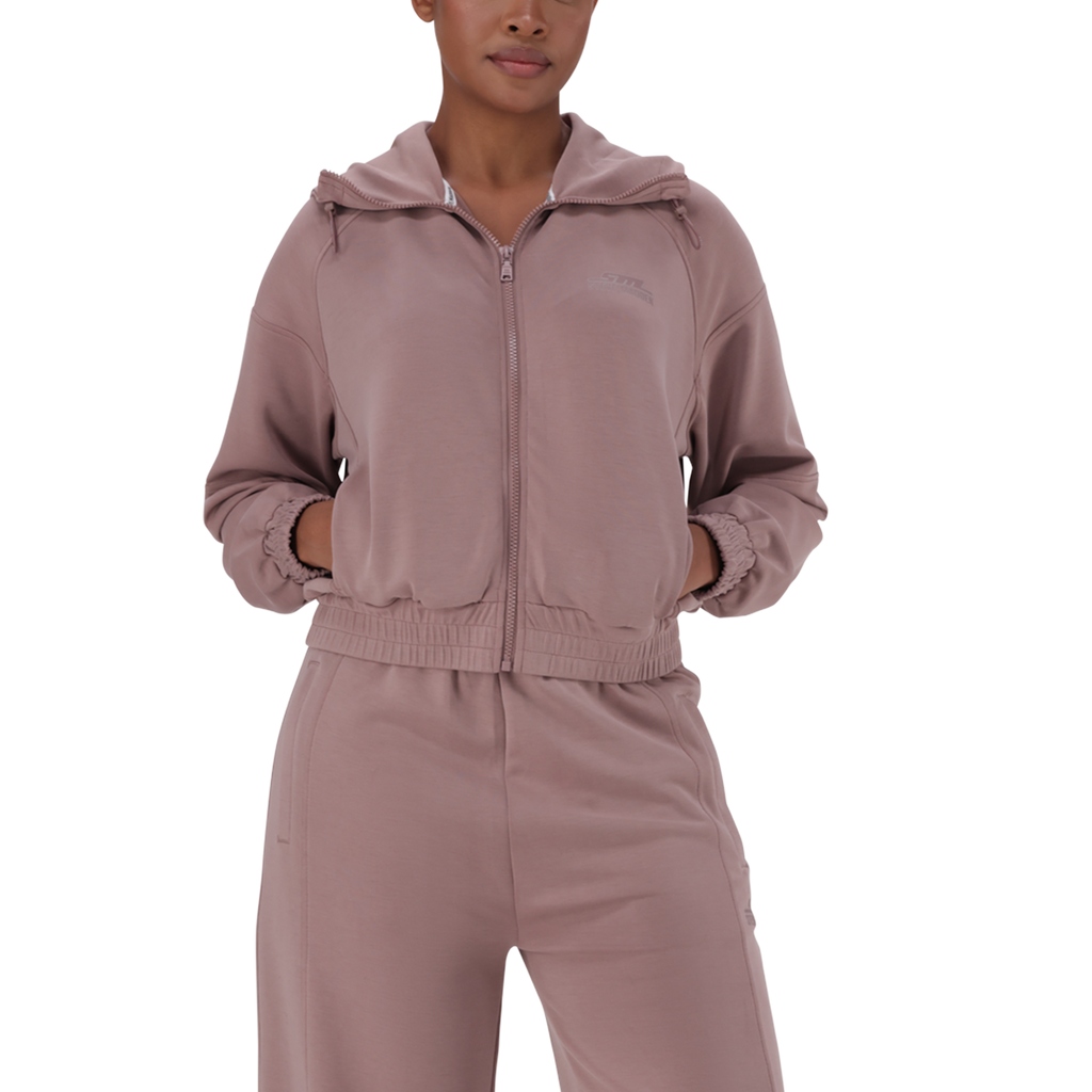 MIRANDA DARK TAUPE MODAL HOODED SWEAT
