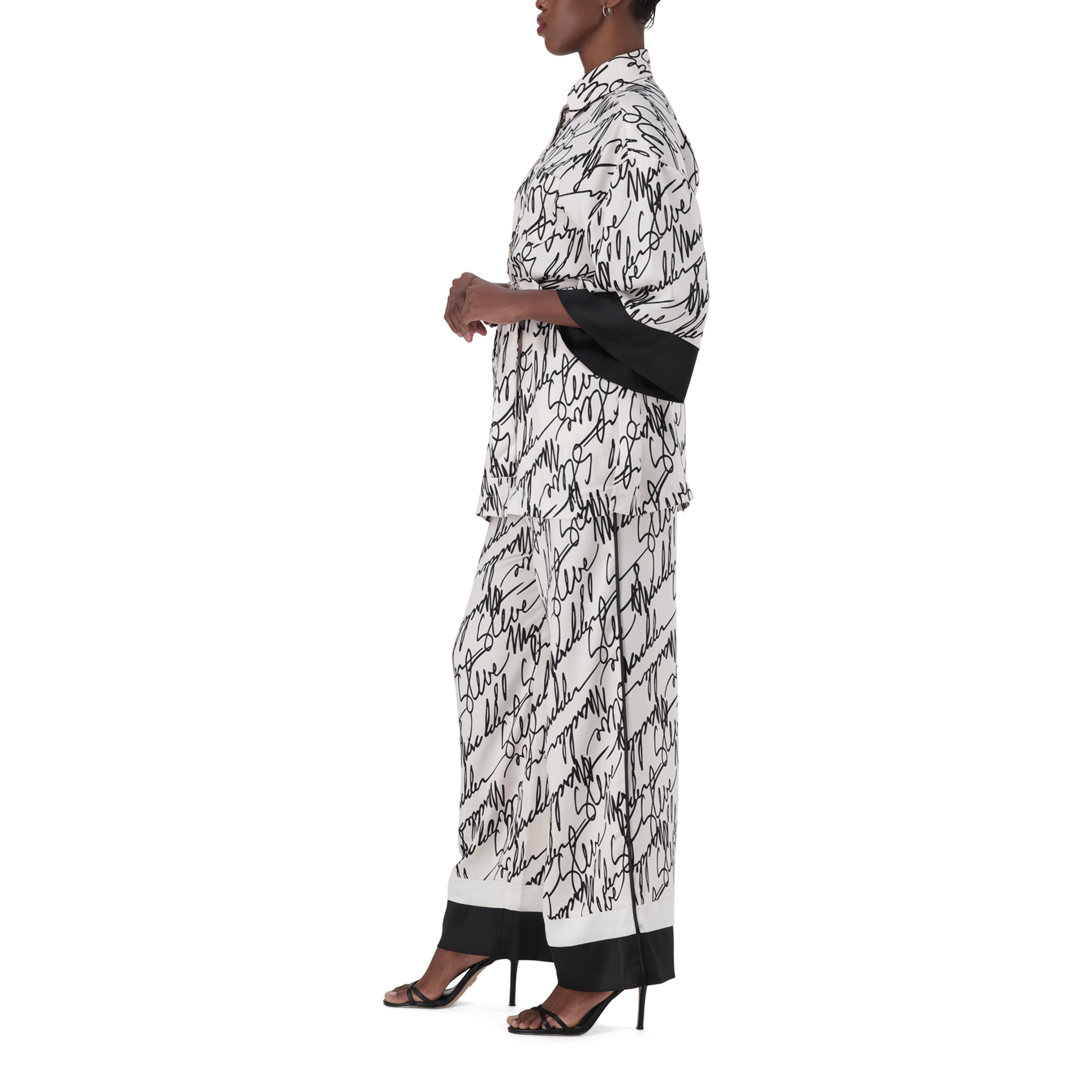 NYLA WHITE KIMONO SHIRT WITH BELT