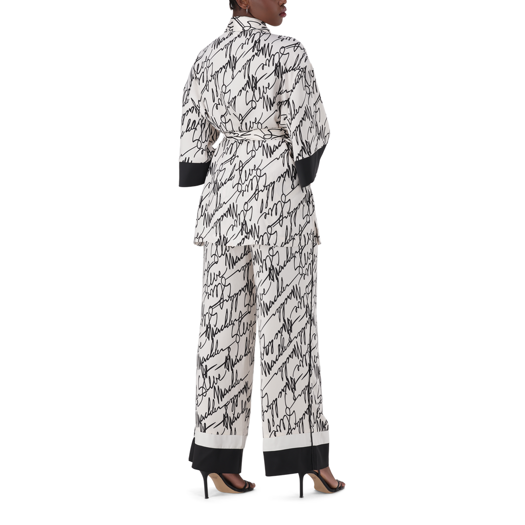 NYLA WHITE KIMONO SHIRT WITH BELT