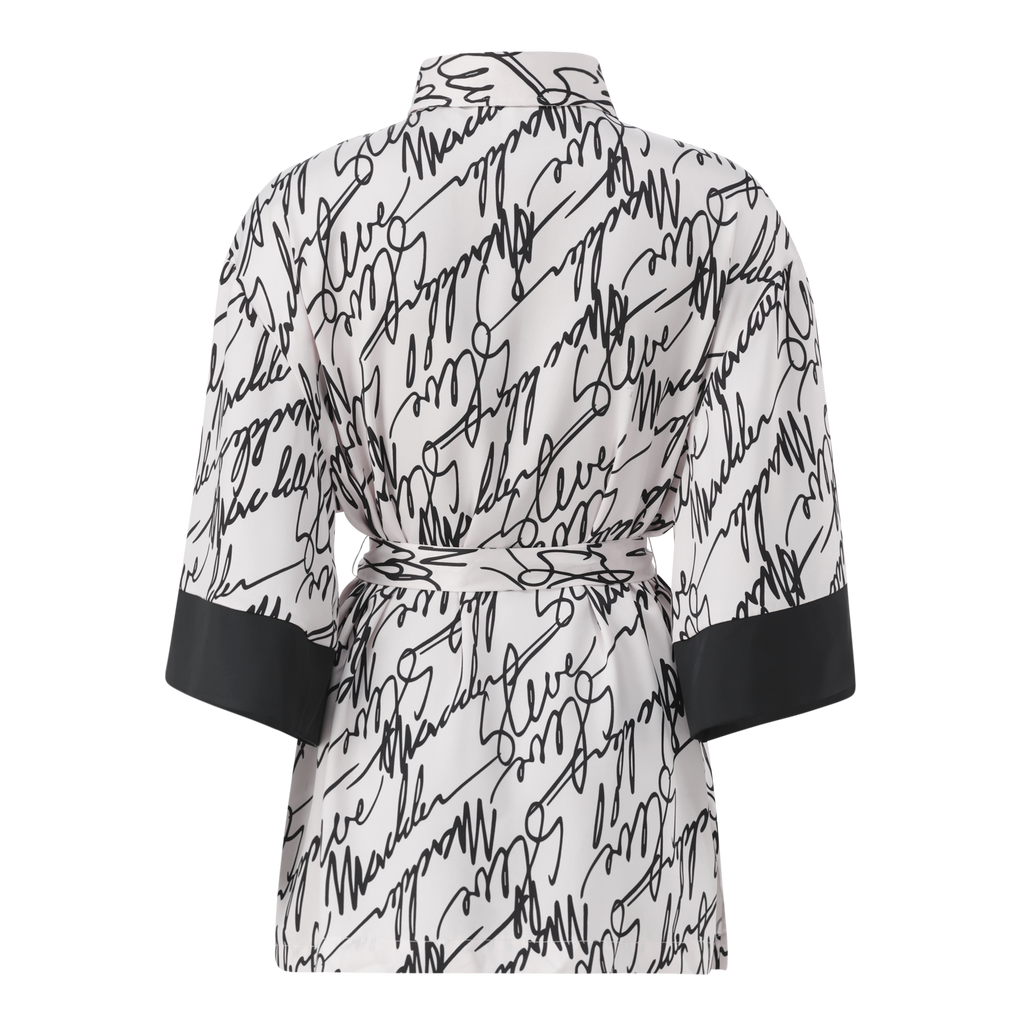 NYLA WHITE KIMONO SHIRT WITH BELT