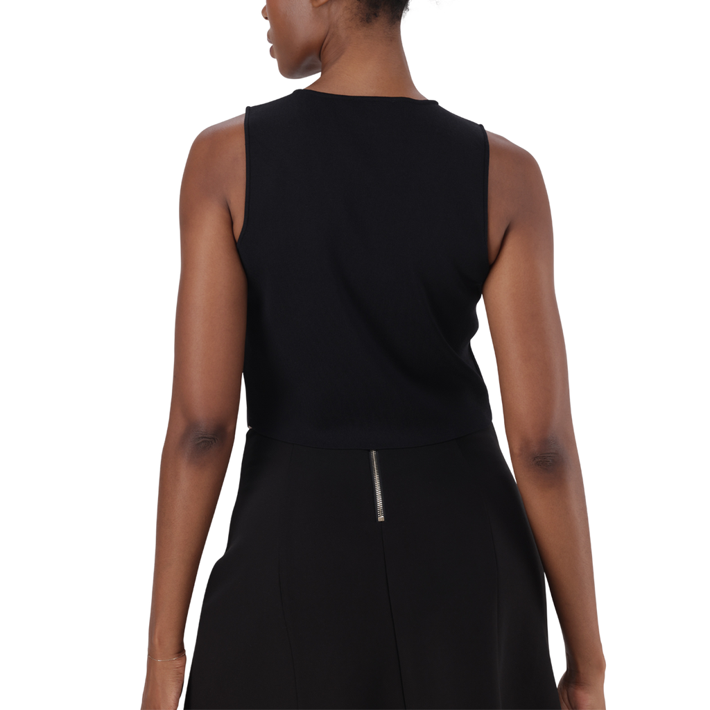 SOFIA BLACK KNIT WAISTCOAT TOP