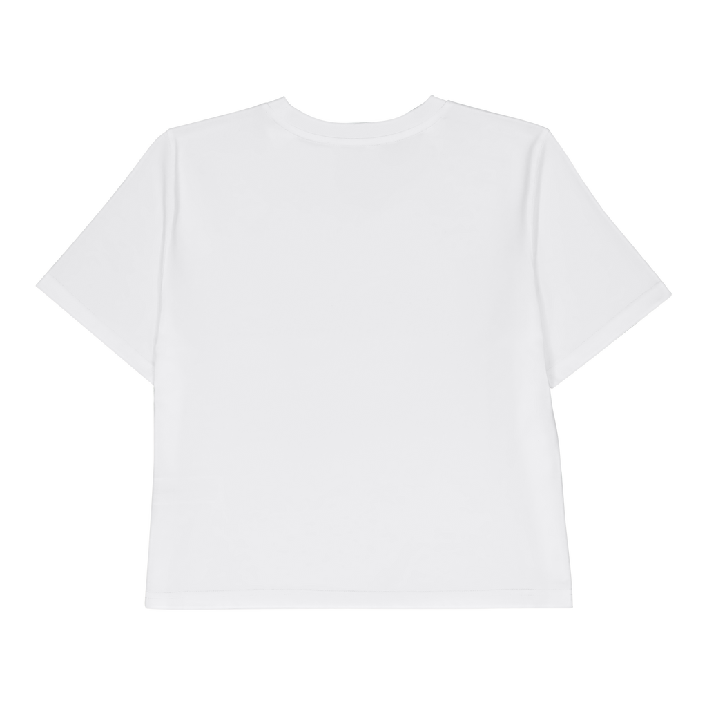 THERESA WHITE REGULAR T-SHIRT WITH CHAIN CHARM