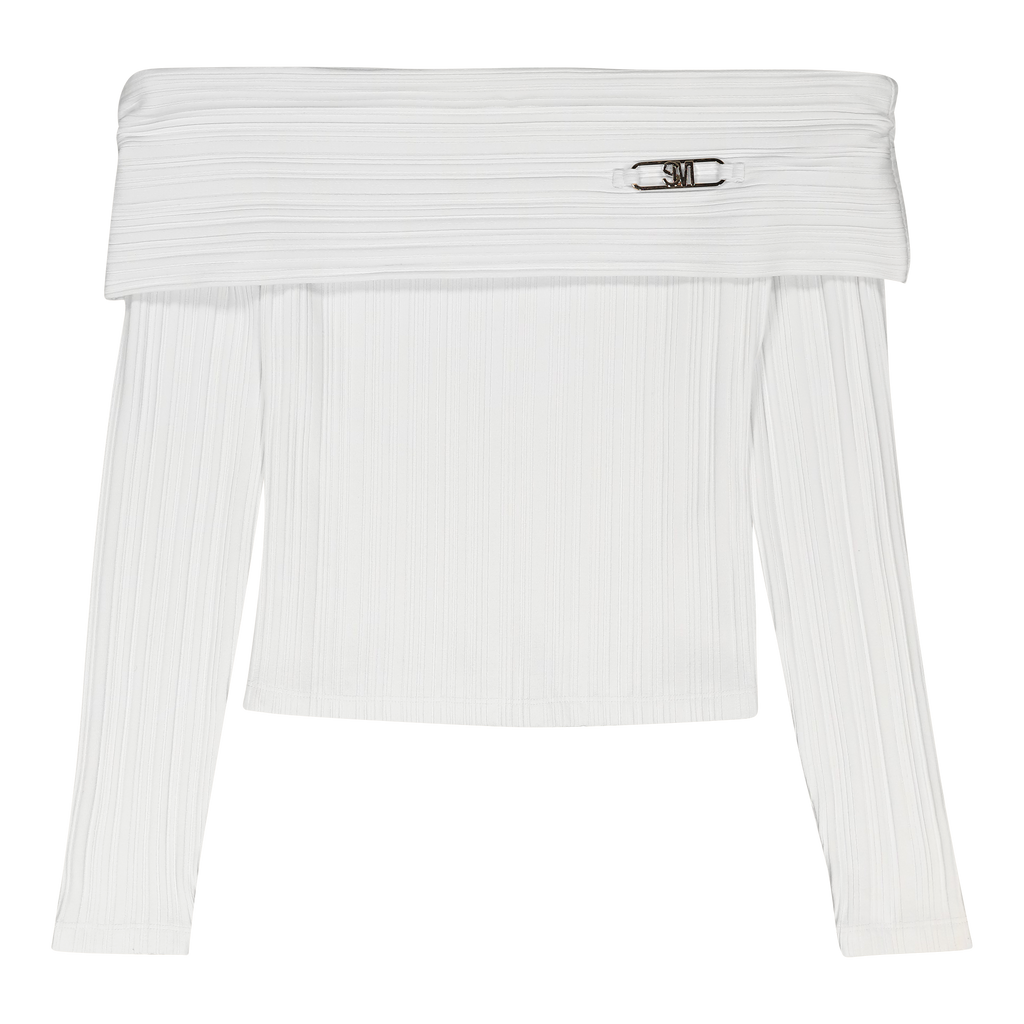 DAISY CREAM OFF THE SHOULDER MODAL TOP