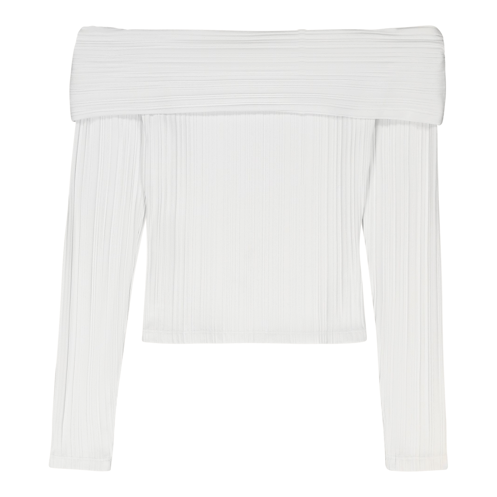 DAISY CREAM OFF THE SHOULDER MODAL TOP