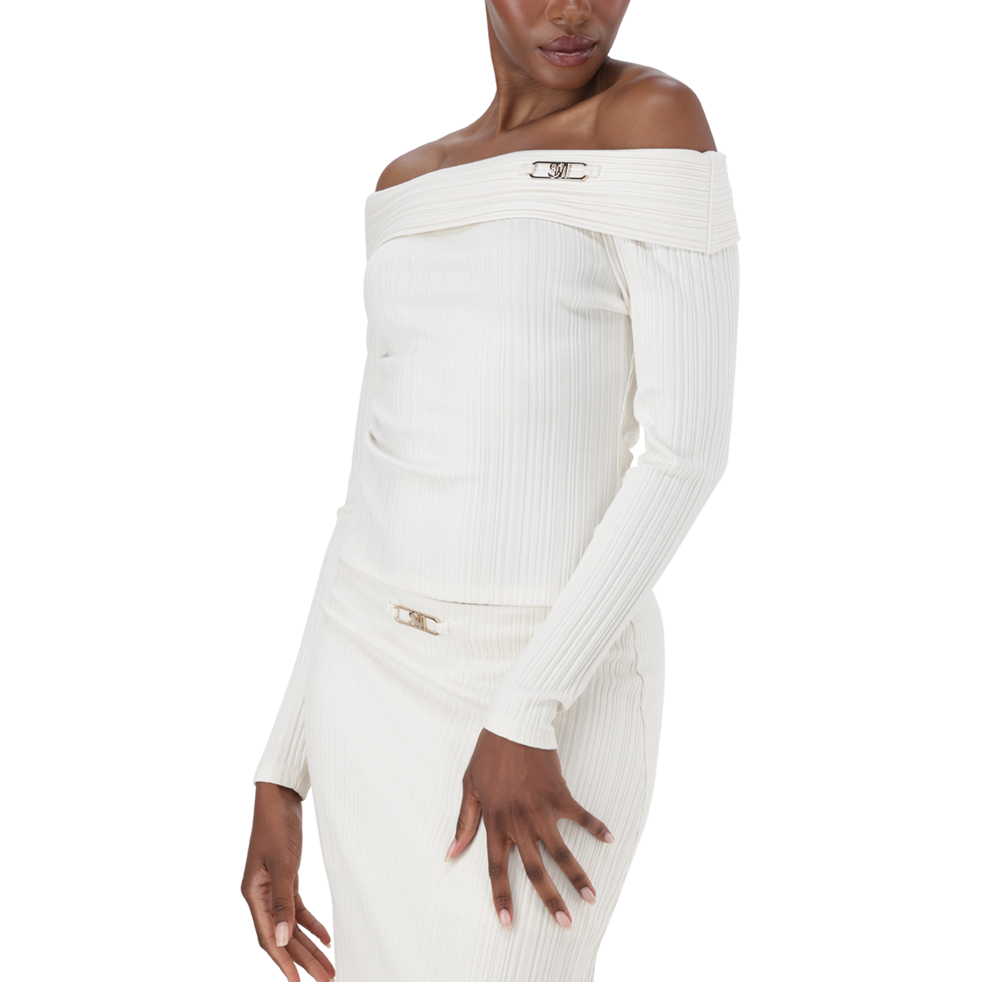 DAISY CREAM OFF THE SHOULDER MODAL TOP