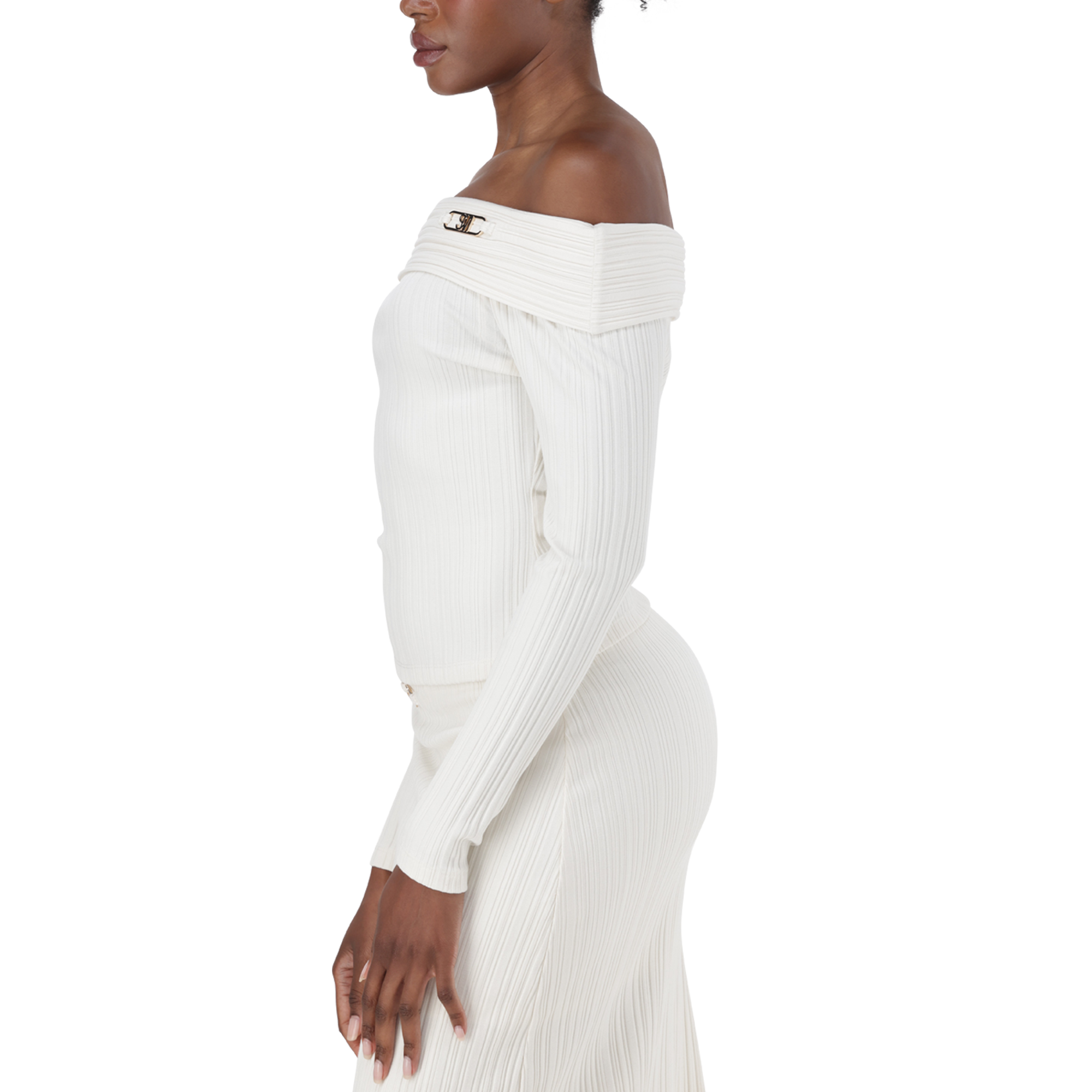 DAISY CREAM OFF THE SHOULDER MODAL TOP
