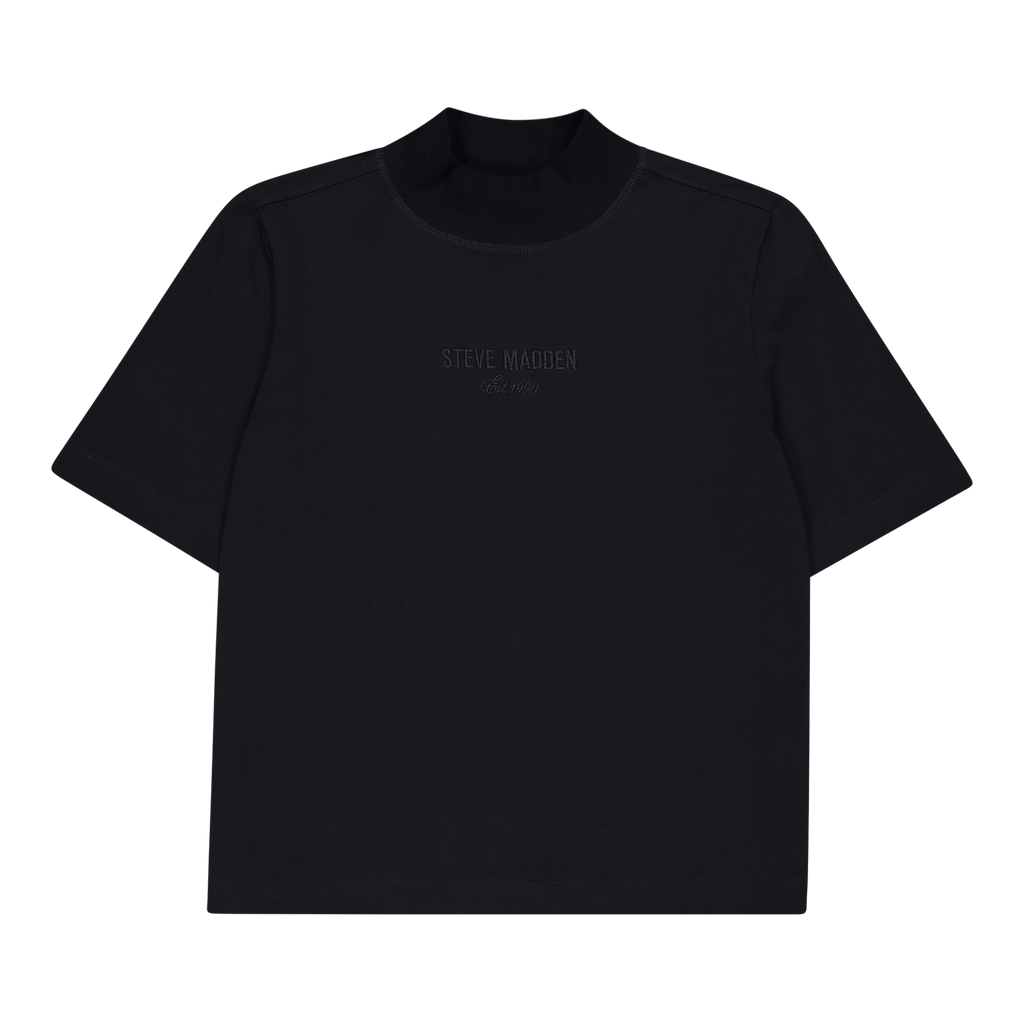 KELLY BLACK HIGH NECK T-SHIRT