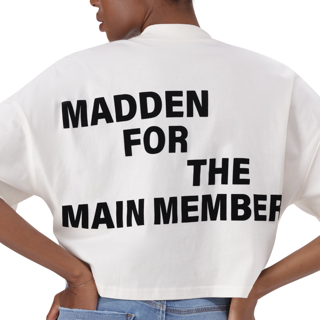AMARA CREAM CROPPED BOXY T-SHIRT