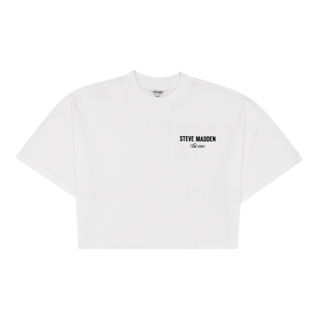 AMARA CREAM CROPPED BOXY T-SHIRT