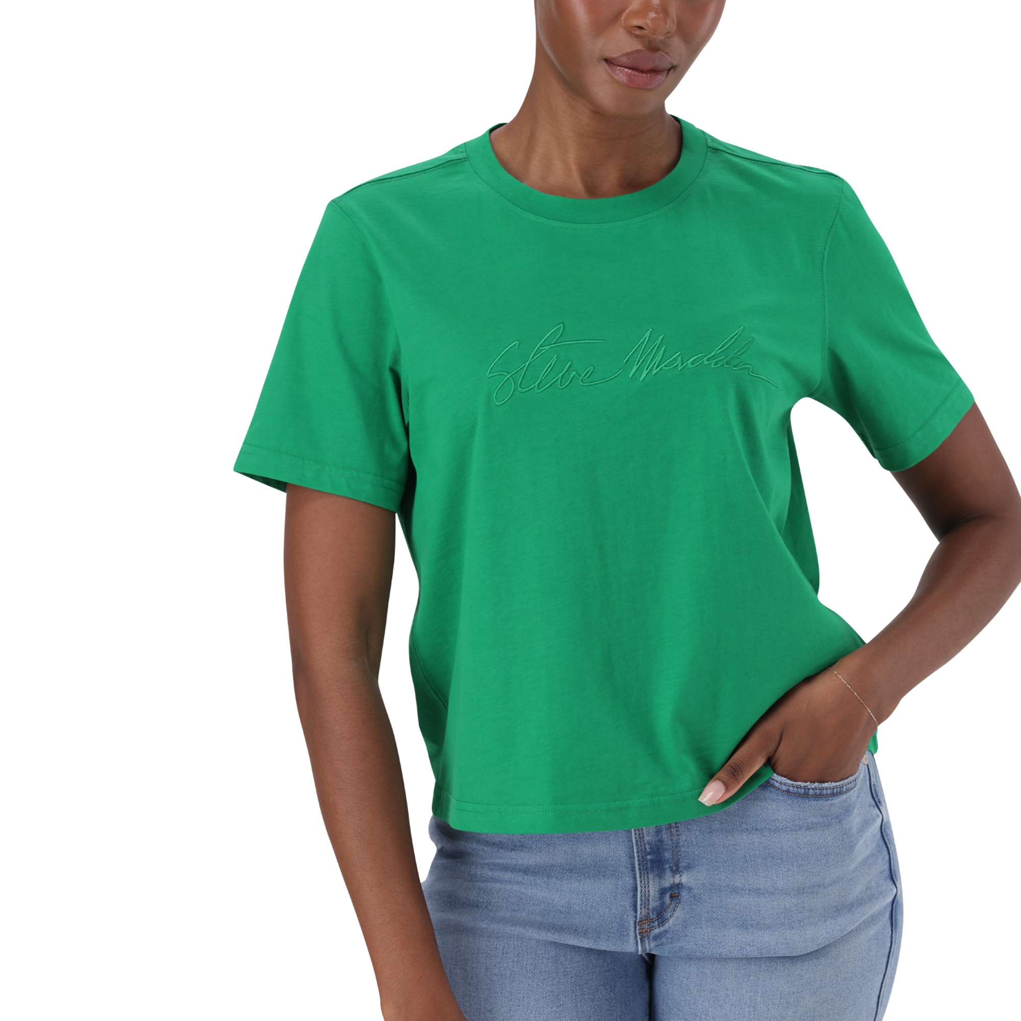 BROOKS EMERALD REGULAR CREW NECK T-SHIRT