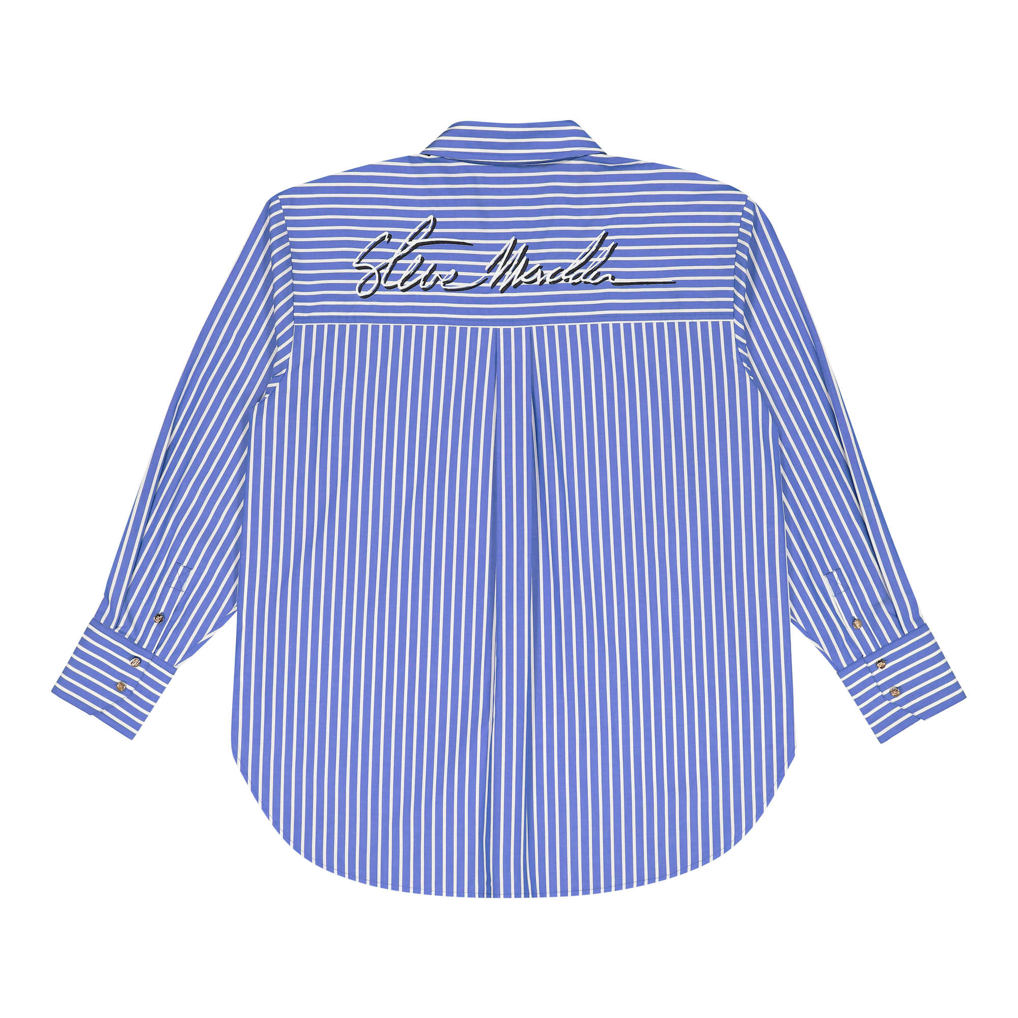 LYLA DARK BLUE OVERSIZED STRIPED SHIRT