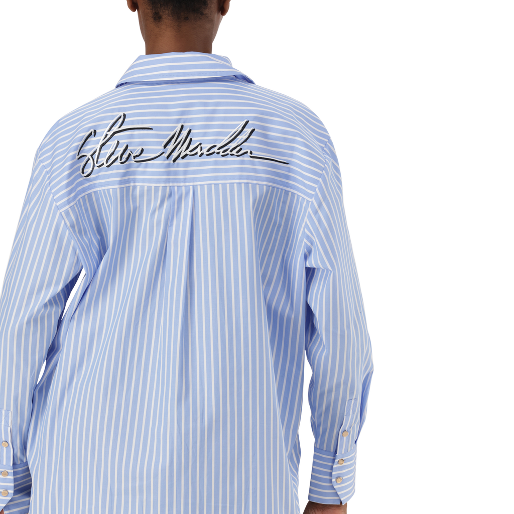 LYLA LIGHT BLUE OVERSIZED STRIPED SHIRT