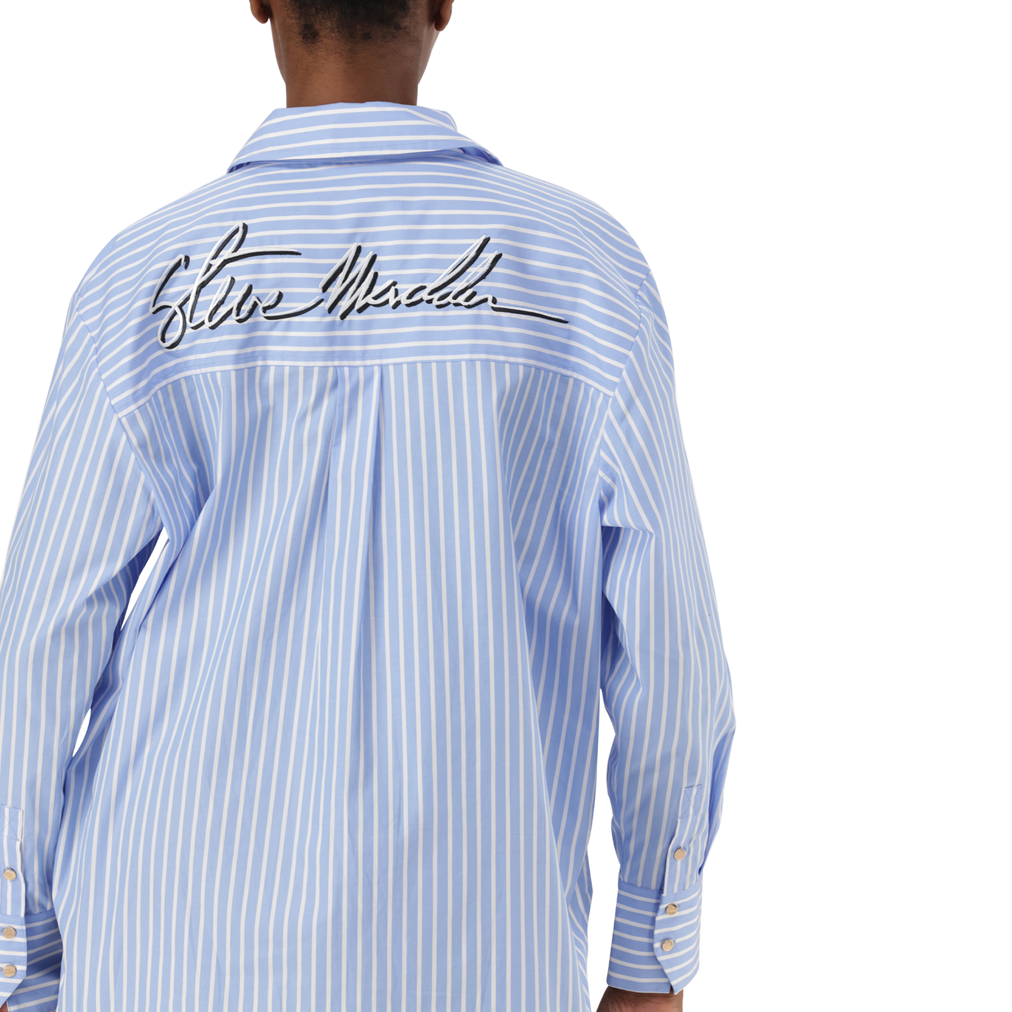 LYLA LIGHT BLUE OVERSIZED STRIPED SHIRT