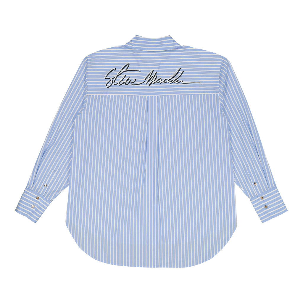 LYLA LIGHT BLUE OVERSIZED STRIPED SHIRT