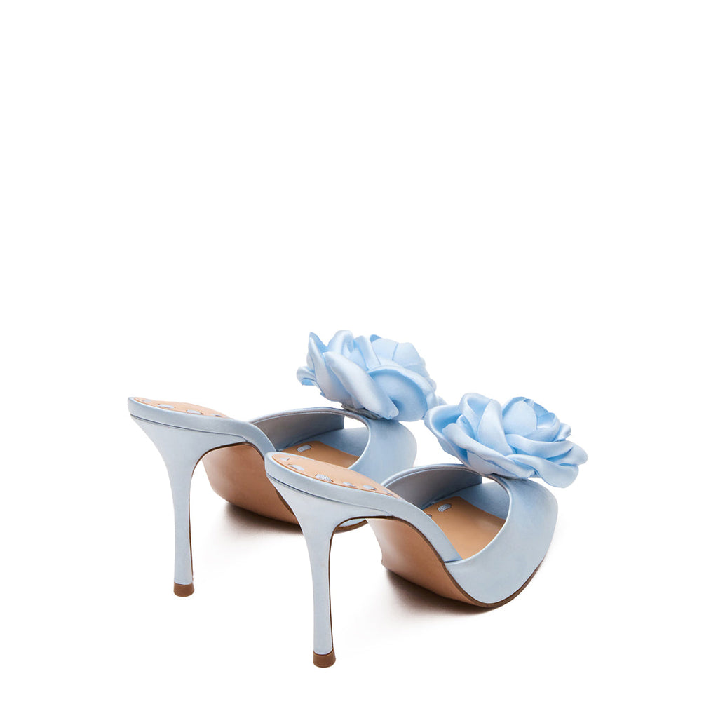 PRIYA-FLWR BLUE SATIN